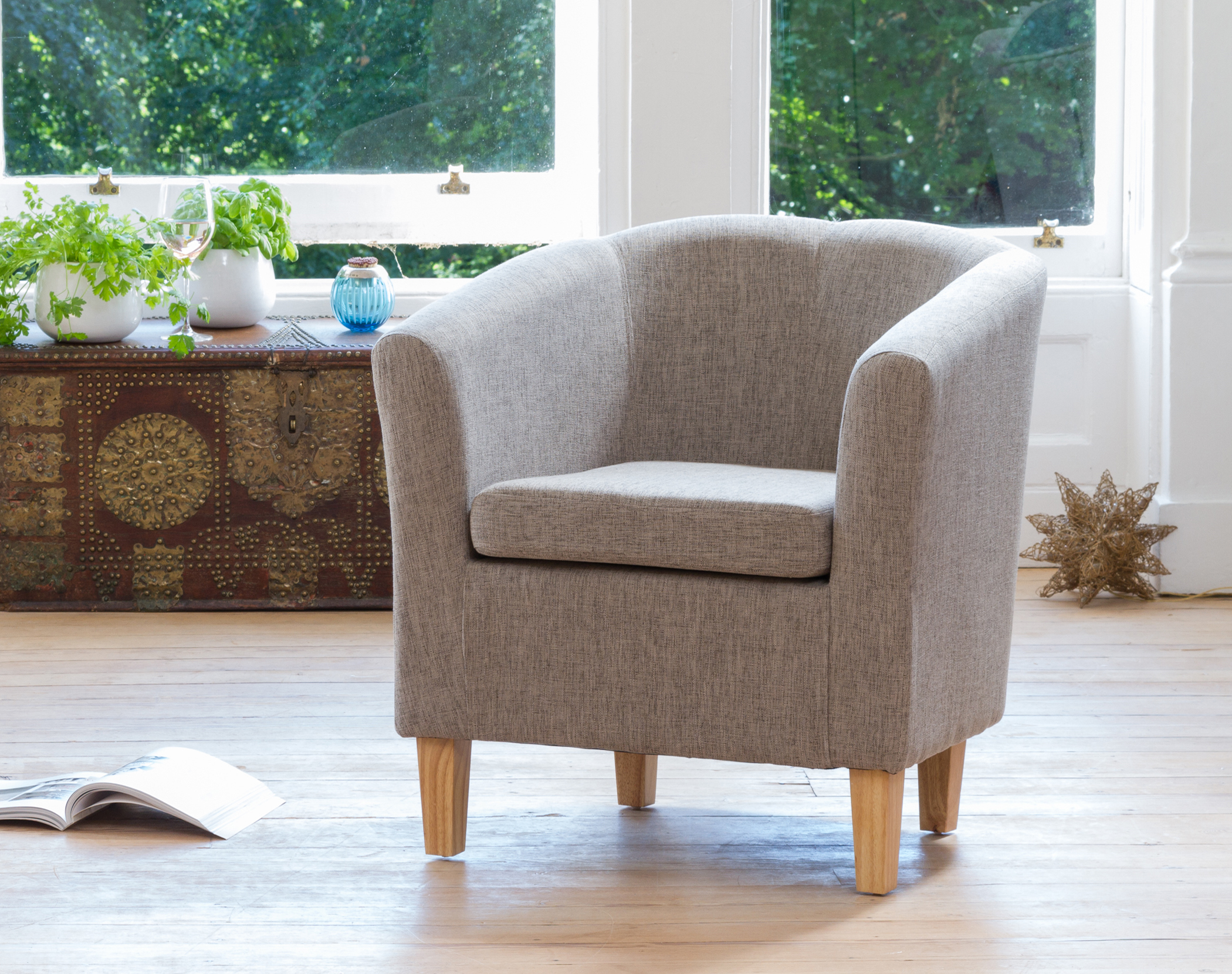 Fabric discount tub chairs